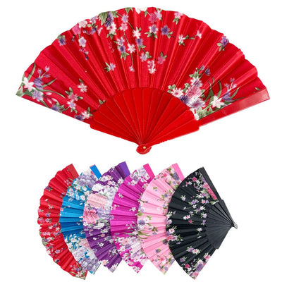 Fashion Flower Print Fan 1010 (12 units)