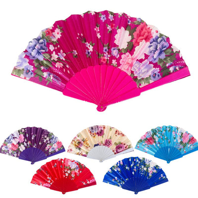 Fashion Flower Printed Fan 2206 (12 units)