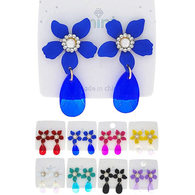 Fashion Flower Shape Drop Earrings 48319 (12 units)