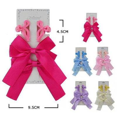 Fashion Hair Bow Clip Set 70190M (12 units)