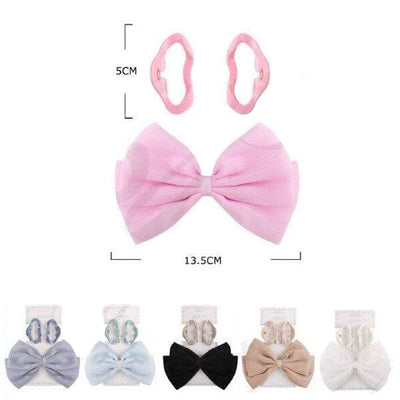 Fashion Hair Bow Clips Set 50190BN (12 units)