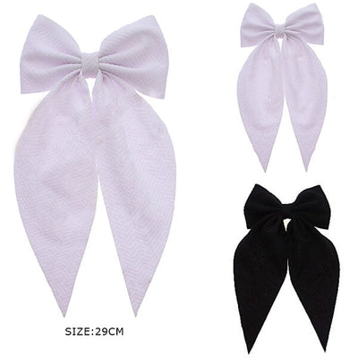 Fashion Hair Bow With Tail 0897BW (12 units)