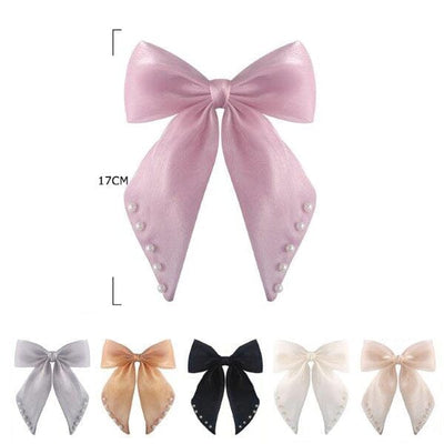 Fashion Hair Bow With Tail 28578D (12 units)
