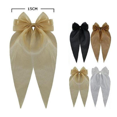 Fashion Hair Bow With Tail 28705M (12 units)