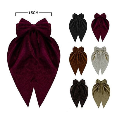 Fashion Hair Bow With Tail 28852D (12 units)