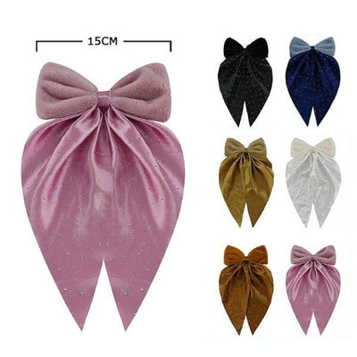 Fashion Hair Bow With Tail 28861D (12 units)