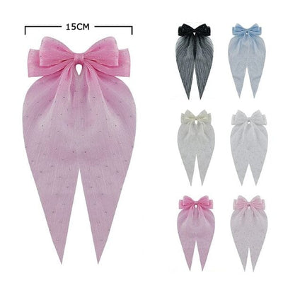 Fashion Hair Bow With Tail 28947M (12 units)