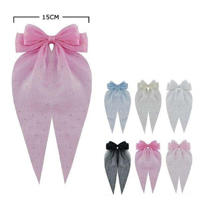 Fashion Hair Bow With Tail 28947M (12units)