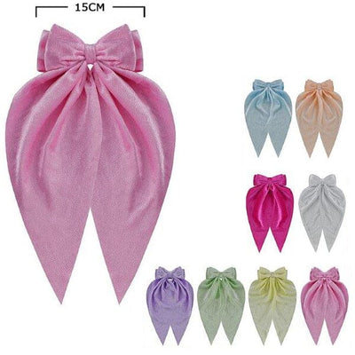 Fashion Hair Bow With Tail 29209P (12units)