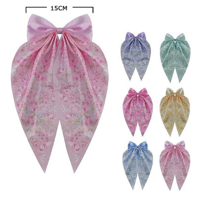 Fashion Hair Bow With Tail 29306M (12 units)