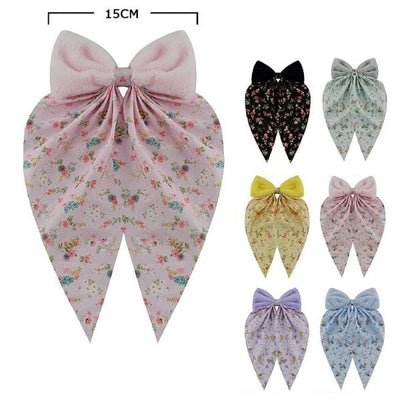 Fashion Hair Bow With Tail 29309M (12 units)