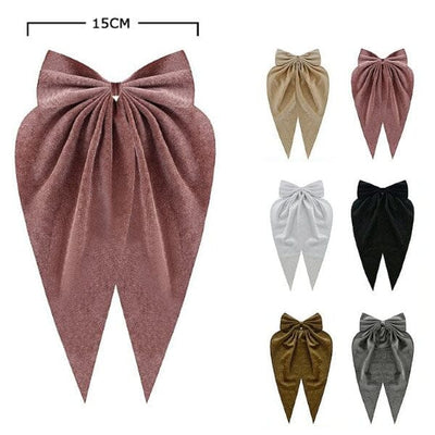 Fashion Hair Bow With Tail 29491W (12 units)