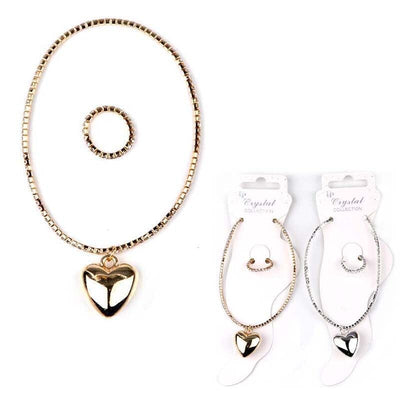 Fashion Heart Charm Anklet Set 5508 (12 units)