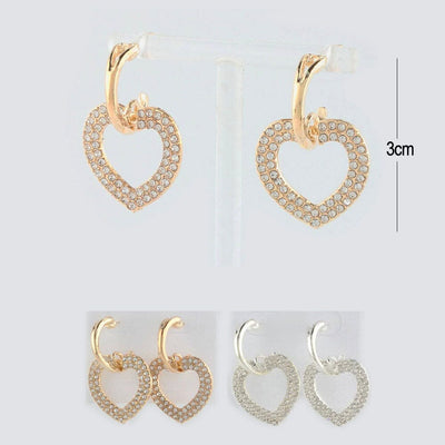Fashion Heart Earrings 1855 (12 units)