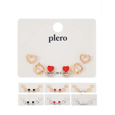 Fashion Heart Multi Earrings 1060 (12 units)
