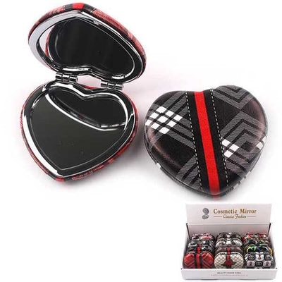 Fashion Heart Shape Double Side Mirror 6776 (12 units)
