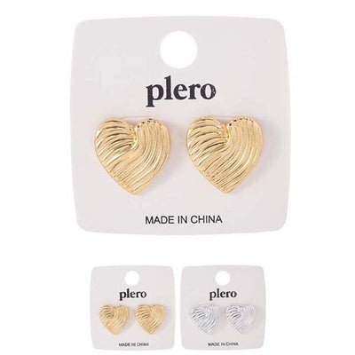 Fashion Heart Shape Earrings 1007 (12 units)