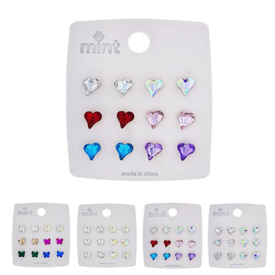 Fashion Heart Shape Stud Earrings 48510 (12 units)