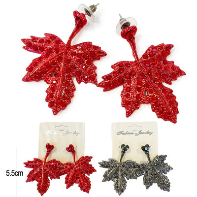 Fashion Maple Leaf Shape Earrings ( 3 units)