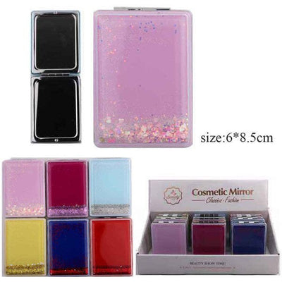 Fashion Moving Glitter Compact Mirror 1378 (12 units)