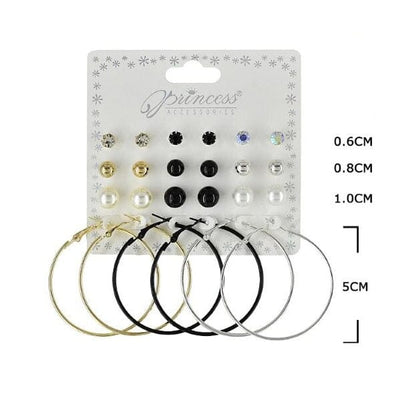 Fashion Multi Earrings 3216BKG (12 units)