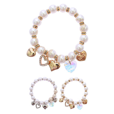 Fashion Multi Heart Charm Bracelets 1654GS (12 units)