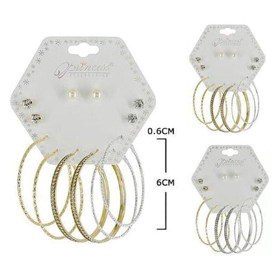 Fashion Multi Hoop Earrings 3083GS (12 units)