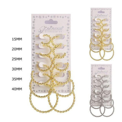 Fashion Multi Hoop Earrings 3232GS (12 units)