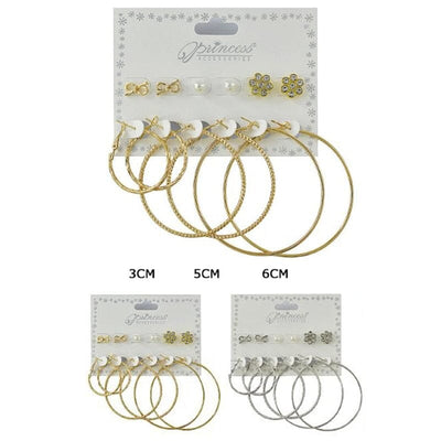 Fashion Multi Hoop Earrings 3272GS (12 units)