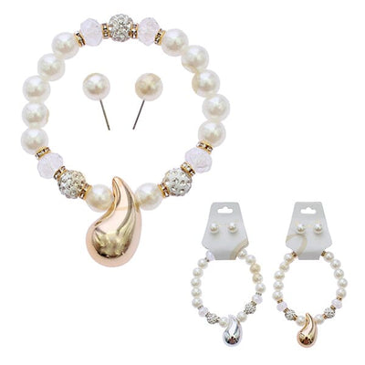 Fashion Pearl Bracelet Set R2041GS (12 units)