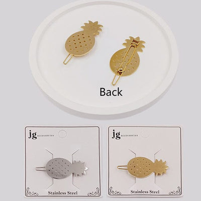 Fashion Pineapple Stainless Steel Hair Pin (12 units)