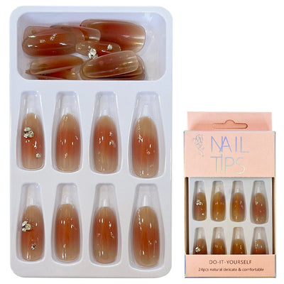 Fashion Press On Nail With Glue 1201-75 (12 units)