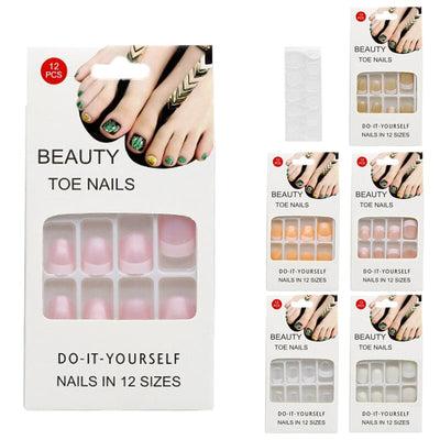 Fashion Press On Toe Nails 031U (12 units)