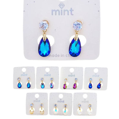 Fashion Rhinestone Dangle Earrings 47553 (12 units)