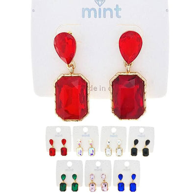 Fashion Rhinestone Dangle Earrings 47977 (12 units)