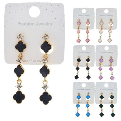 Fashion Rhinestone Drop Earrings 48251 (12 units)