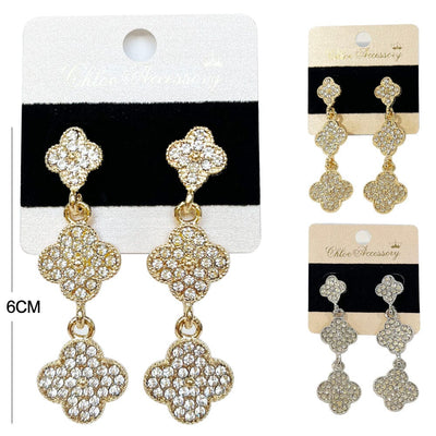 Fashion Rhinestone Drop Earrings S0516GS (12 units)