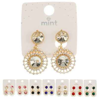 Fashion Rhinestone Earrings 47494 (12 units)