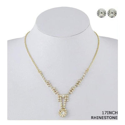 Fashion Rhinestone Necklace Set 37055GS (12 units)