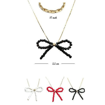 Fashion Ribbon Necklace 911 (12 units)