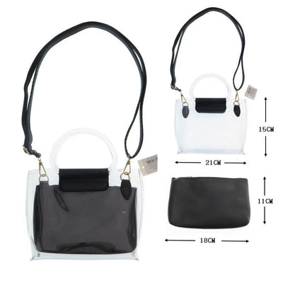 Fashion See Through Crossbody With Pouch Bag 2184 (6 units)