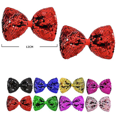 Fashion Sequin Hair Bow 1237M (24 units)