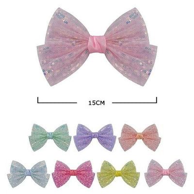 Fashion Sequin Hair Bow 29327K (12 units)