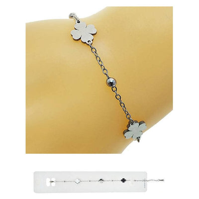 Fashion Stainless Steel Clover Bracelet 2088 (12 units)