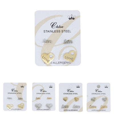 Fashion Stainless Steel Earrings 0007GS (12 units)