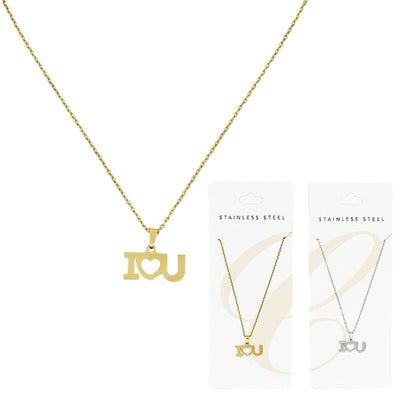 Fashion Stainless Steel Necklace 0043GS (12 units)