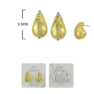 Fashion Tear Drop Earrings 1281GS (12 units)