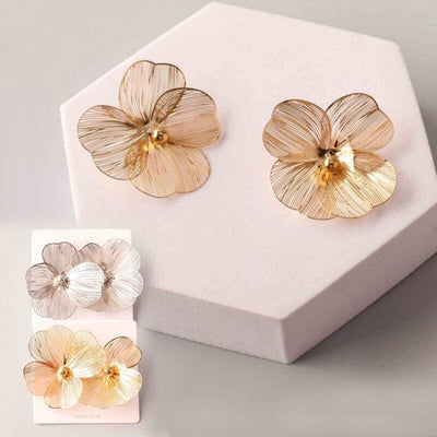 Filigree Brushed Lucky Flower Earring 38867 (12 units)