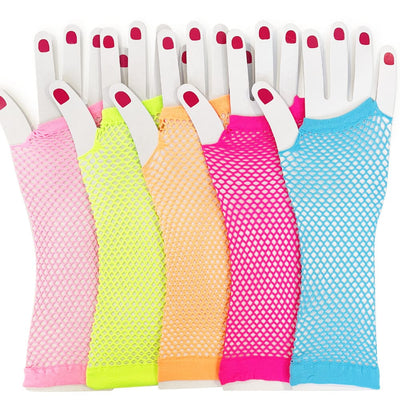 Fishnet Neon Color Gloves 1014 (12 units)