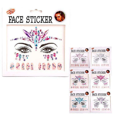 Flat Back Face Gem Sticker 1243 ( 12 units)